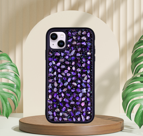İphone 15 Mercan Case Deri̇n Mor