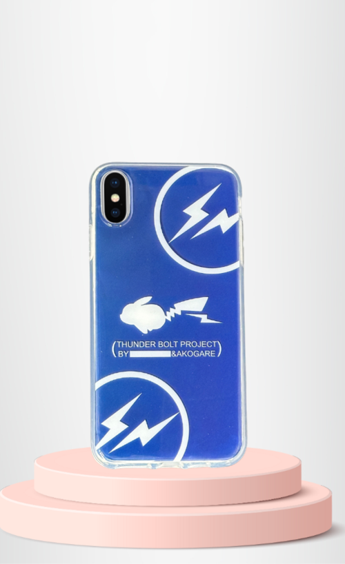 İphone X Baskili Renkli̇ Transparan Kilif Ti̇er Cover Laci̇vert
