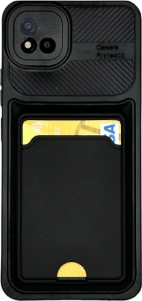 Realme C11 2011 Kartlikli Si̇li̇kon Kilif Si̇yah