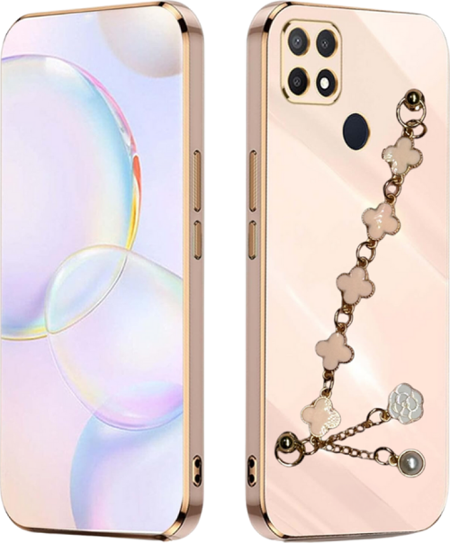 Oppo A15 Elçek Şanzeli̇ze Kilif Rose Gold