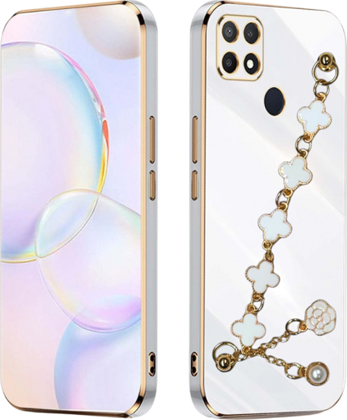 Oppo A15S Elçek Şanzeli̇ze Kilif Beyaz