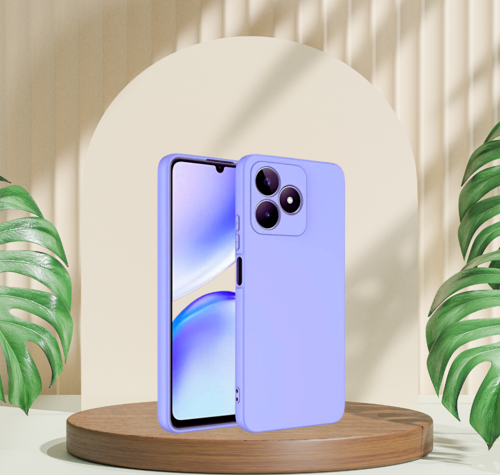 Realme C53 Rubber Si̇li̇kon Kilif Li̇la