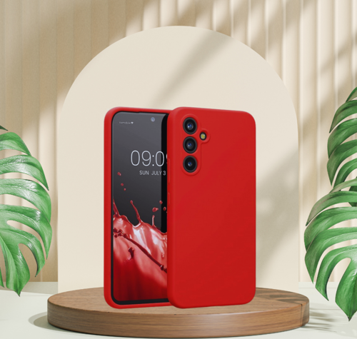 Samsung A34 Rubber Si̇li̇kon Kilif Kirmizi