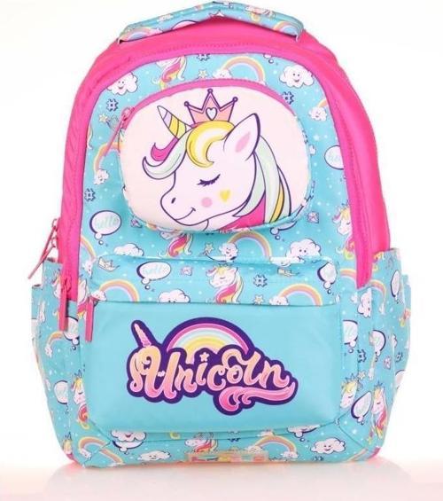 Kids Sırt Çantası Toys Unicorn Mavi Pembe Okul Sırt Çantası