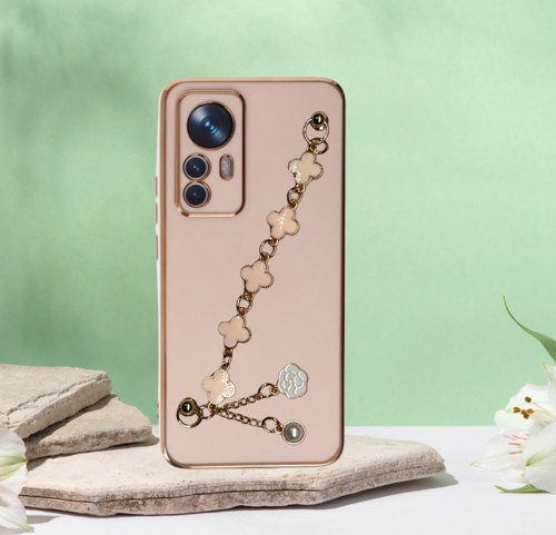Xi̇aomi̇ Mi̇ 12T Pro Uyumlu Elçek Şanzeli̇ze Kilif Rose Gold