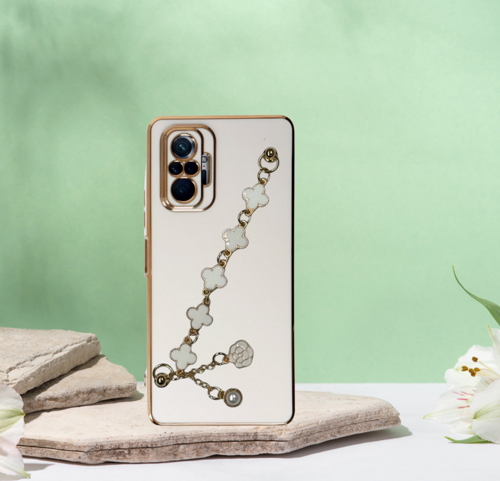 Xi̇aomi̇ Redmi̇ Note 10 Pro Max Elçek Şanzeli̇ze Kilif Beyaz