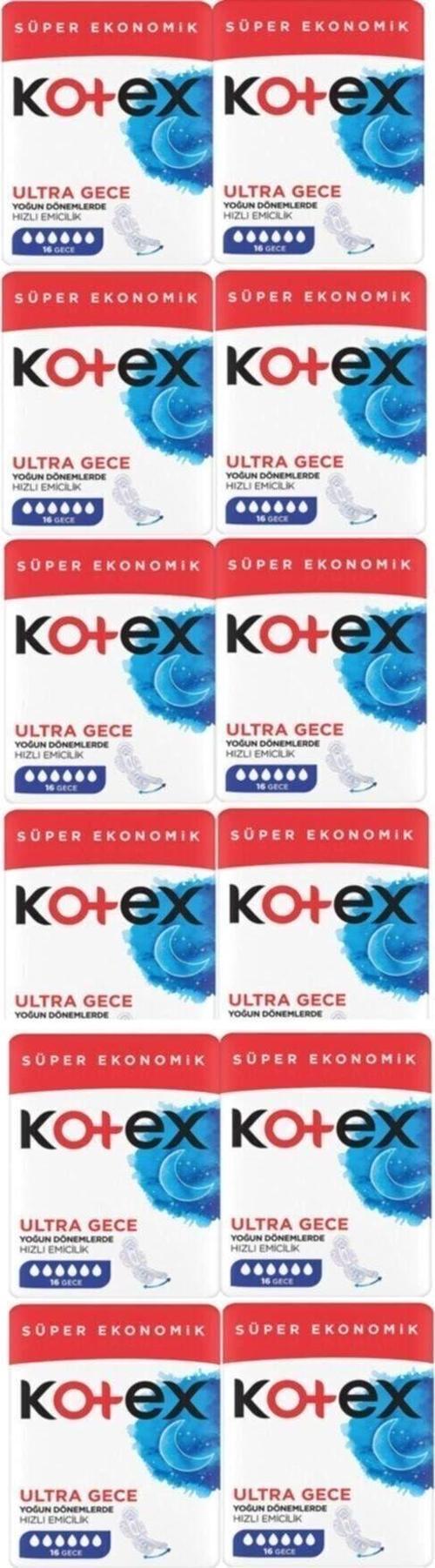 Ultra Hijyenik Ped Gece 16'lı 12 Adet