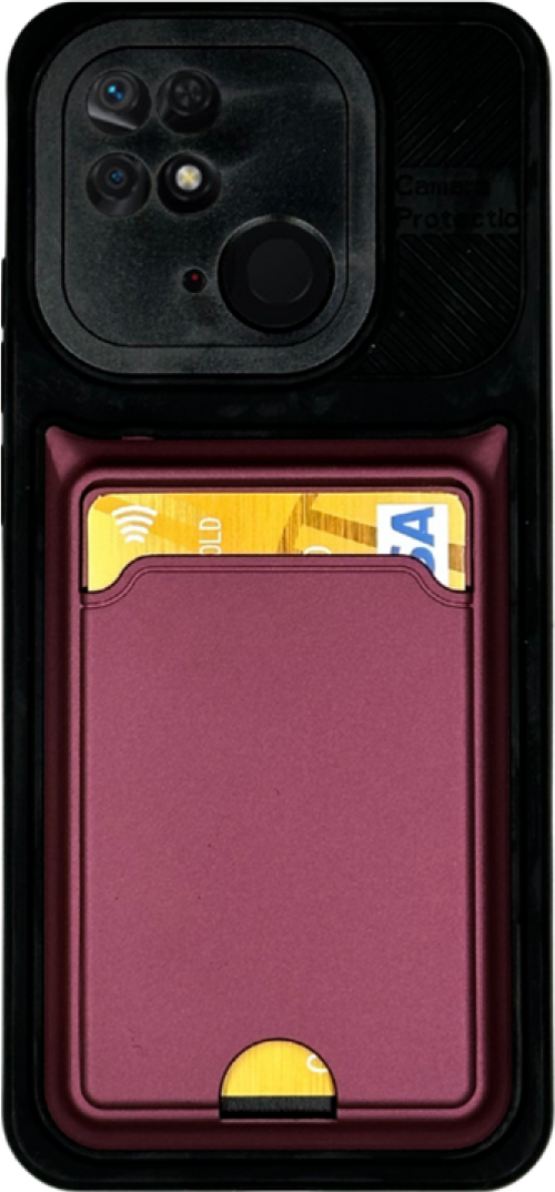 Xi̇aomi̇ Redmi̇ 10A Kartlikli Si̇li̇kon Kilif Bordo