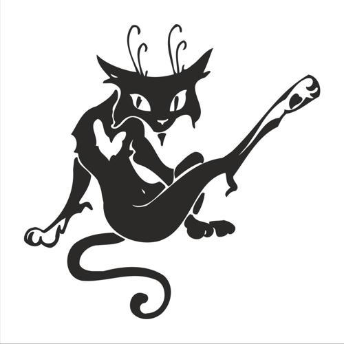 KEDİ FOLYO STİCKER 50cm Uzunluk