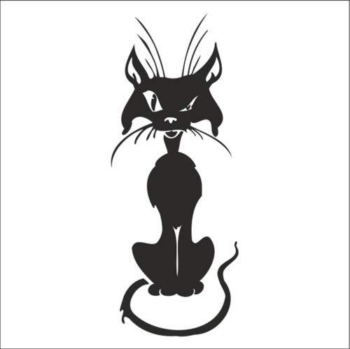 KEDİ FOLYO STİCKER 80cm Uzunluk