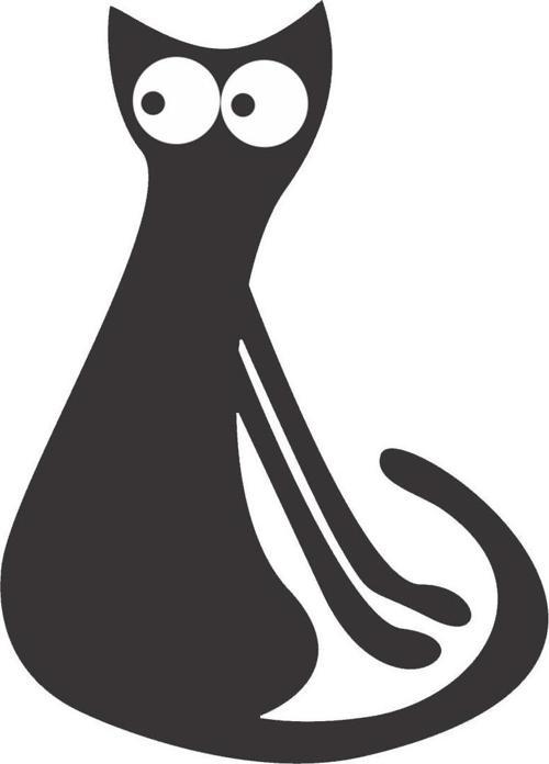 KEDİ FOLYO STİCKER 30cm Uzunluk