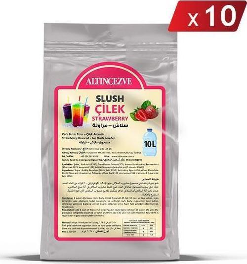 Ice Slush Karlı Buzlu Karlama Tozu | Çilek 1.250 Gr - 10 L x 10 Adet