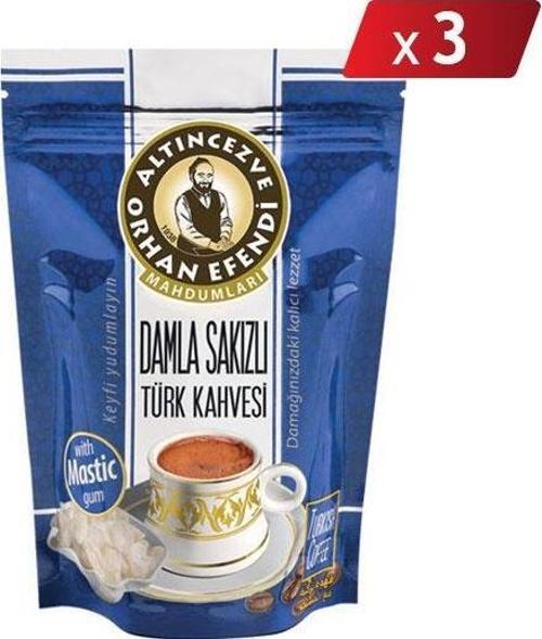 Orhan Efendi Damla Sakızlı Türk Kahvesi 100 Gr - 3LÜ PAKET