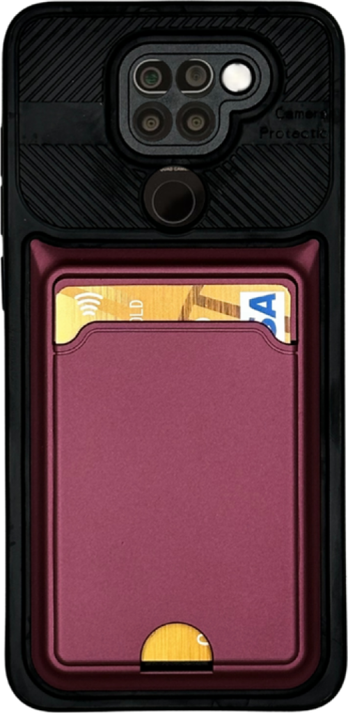 Xi̇aomi̇ Redmi̇ Note 9 Kartlikli Si̇li̇kon Kilif Bordo