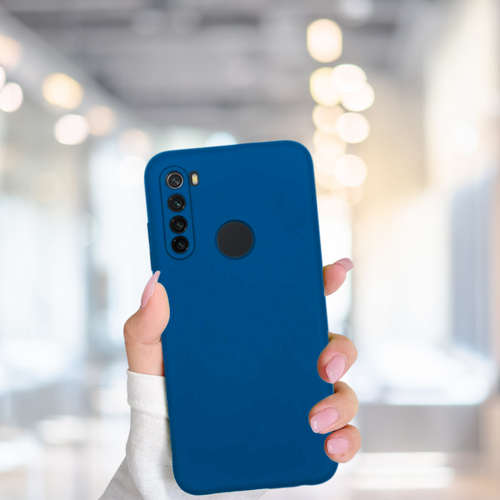 Xi̇aomi̇ Redmi̇ Note 8  Rubber Si̇li̇kon Kilif Mavi̇