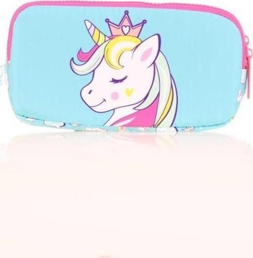 Kids 3 Bölmeli Kalem Çantası Toys Unicorn Mavi L8155