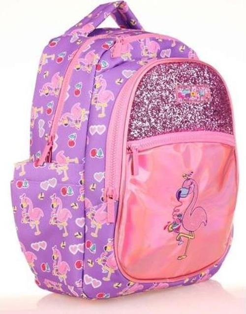 Kids Aynalı Taşlı Flamingo Kız Çocuk Okul Sırt Çantası