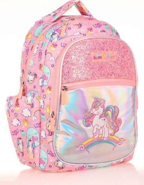 Kids Aynalı Taşlı Unicorn Kız Çocuk Okul Sırt Çantası