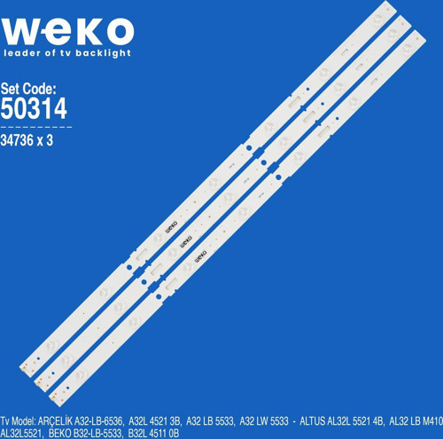 WKSET-5314 34736X3 SAMSUNG_2014ARC320 3 ADET LED BAR