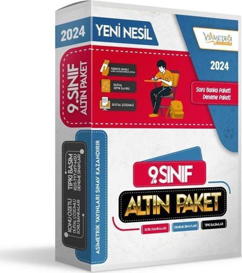 2024 9.Sınıf ALTIN PAKET Konu Özetli Dijital Çözümlü Çıkmış Soru Bankaları ve SARMAL Deneme Seti