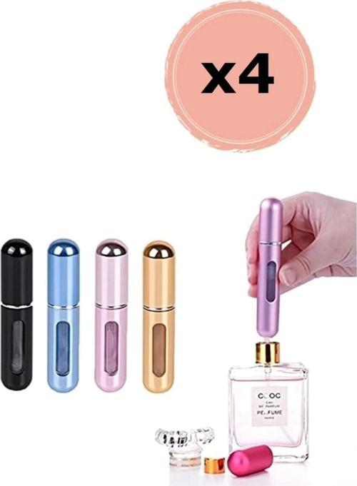 4 Adet Parfüm Şişesi Taşınabilir Mini Doldurulabilir  Atomizer Parfüm Şişeleri Boş Küçük