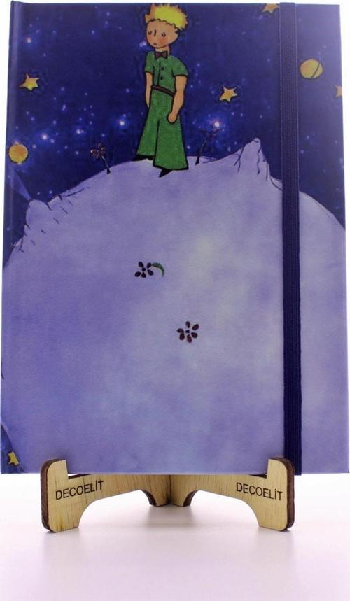 Lastikli Çizgisiz Sert Kapak Küçük Prens Defter