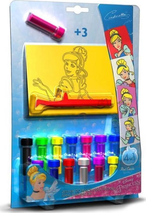 Disney Prenses Külkedisi Eğitici ve Eğlenceli Kum Boyama Seti 4in1-Red Castle FM-14-TR
