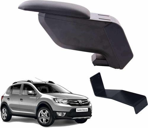Dacia Sandero Stepway 2015 Delmesiz Çelik Ayaklı Siyah Kolçak Kol Dayama