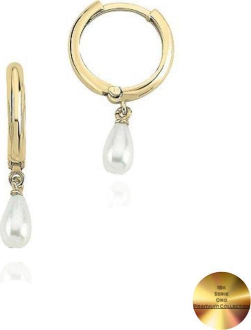 18k Serie Oro Hakiki İnci Halka Minimal Gümüş Küpe