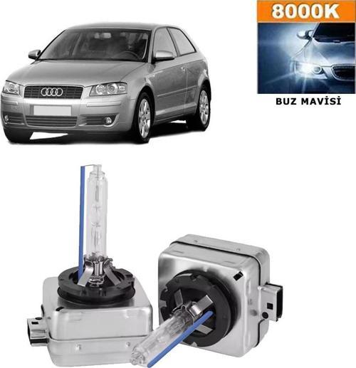 Audi A3 8P1 2008-2012 D3S / D3R 8000K Buz Mavisi HID Xenon Ampul 2 Adet