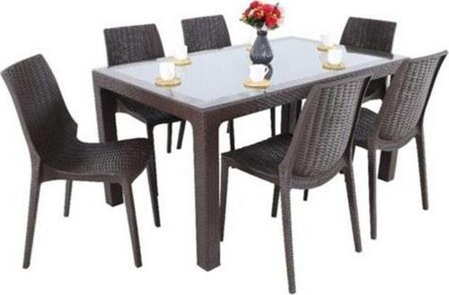 Elit Rattan 90x150 Nirvana Sandalye Camlı Masa Takımı