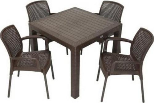 Elit Rattan 90x90 Defne Koltuk Masa Takımı