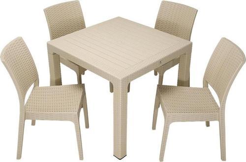 Luna Elit Rattan 90x90 Elit Sandalye Masa Takımı Çölbeji