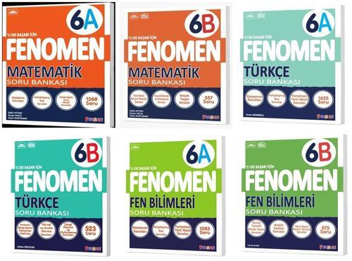 Fenomen Okul 2025 6. Sınıf Matematik + Türkçe + Fen A + B Serisi Soru Seti 6 Kitap