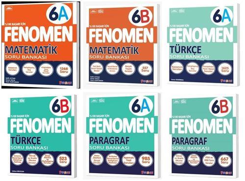 Fenomen Okul 2025 6. Sınıf Matematik + Türkçe + Paragraf A + B Serisi Soru Seti 6 Kitap