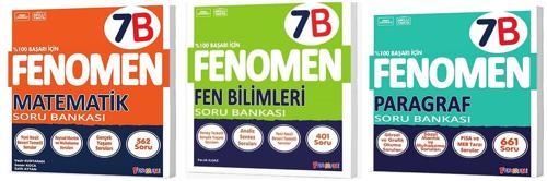 Fenomen Okul 2025 7. Sınıf Matematik + Paragraf + Fen B Serisi Soru Seti 3 Kitap