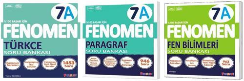 Fenomen Okul 2025 7. Sınıf Paragraf + Türkçe + Fen A Serisi Soru Seti 3 Kitap