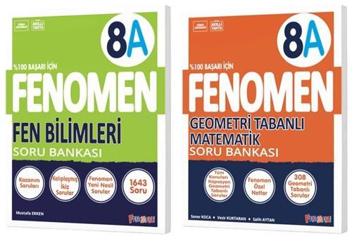 Fenomen Okul 2025 8. Sınıf Fen Bilimleri + Geometri Tabanlı A Serisi Soru Bankası Seti 2 Kitap