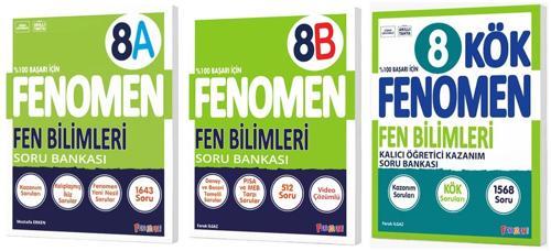 Fenomen Okul 2025 8. Sınıf Fen Bilimleri Kök + A + B Soru Bankası Seti 3 Kitap