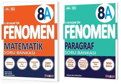 Fenomen Okul 2025 8. Sınıf Matematik + Paragraf A Serisi Soru Bankası Seti 2 Kitap