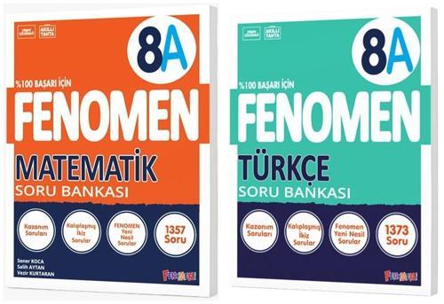 Fenomen Okul 2025 8. Sınıf Matematik + Türkçe A Serisi Soru Bankası Seti 2 Kitap