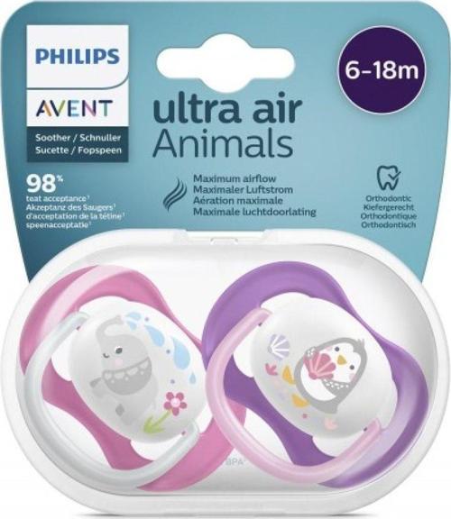 Ultra Air Animals 2Li Desenli Emzik 6-18 Ay - Kız