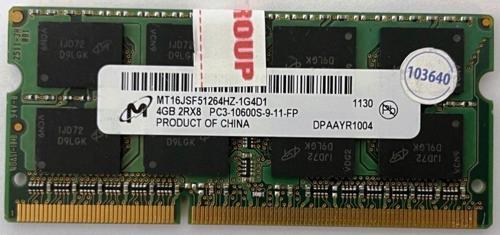 Mt16Jsf51264Hz-1G4D1 4 Gb Ddr3 1333 Mhz Cl9 Notebook Ram