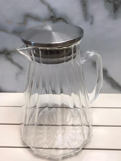 Metal Kapaklı 1500 Ml Cam Sürahi KAP-020