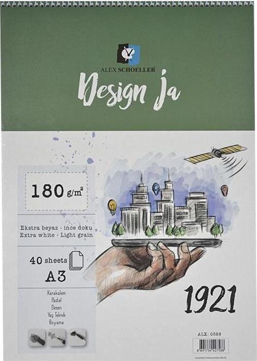 Design Ja Çizim Defteri 180gr A3