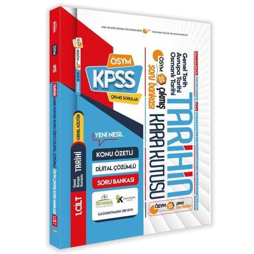 KPSS Ön Lisans Tarihin Kara Kutusu 1.Cilt ÖSYM Çıkmış Soru Havuzu Bankası K.Ö. D.Çözümlü