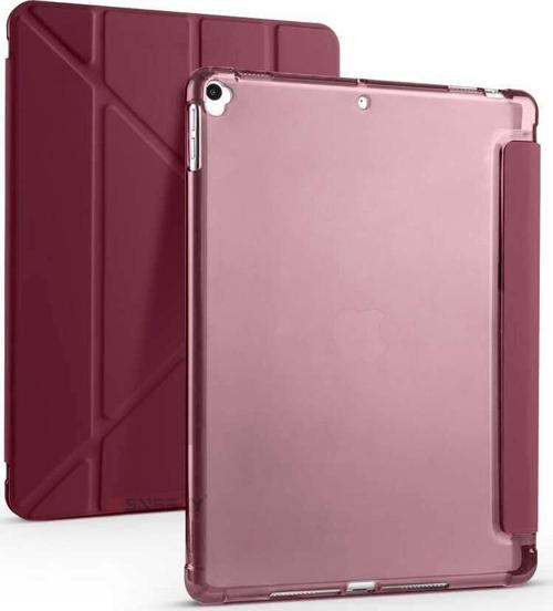 Apple iPad Pro 10.5 / Air 10.5 İnç Uyumlu Üçgen Katlanabilir Kalemlikli Standlı Akıllı Kılıf