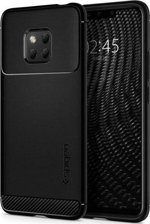 Mate 20 Pro ile Uyumlu Kılıf Rugged Armor Black