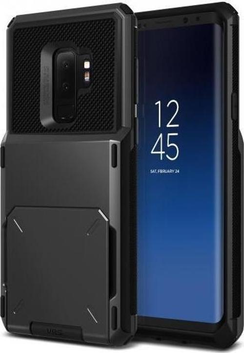 Galaxy S9 Plus ile Uyumlu Damda Folder Kılıf Metallic Black