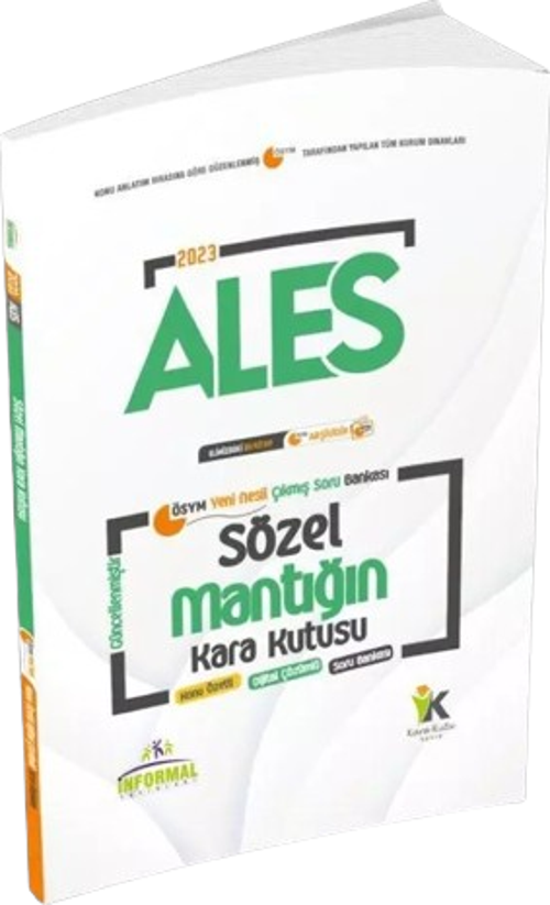 ALES Sözel Mantığın Kara Kutusu Konu Özetli Dijital Çözümlü ÖSYM Çıkmış Soru Havuzu Bankası